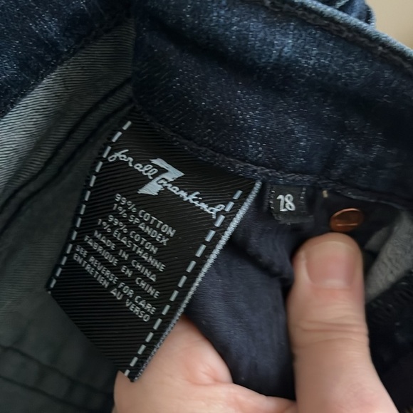 7 For All Mankind Dark Blue Jeans Sz 28 - Picture 8 of 10